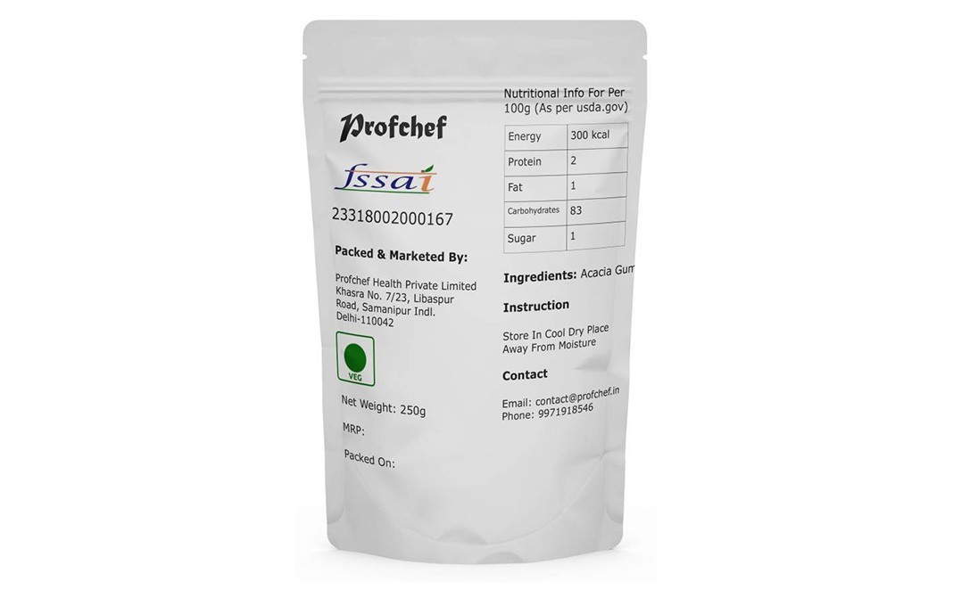 Profchef Gond Acacia Gum    Pack  250 grams